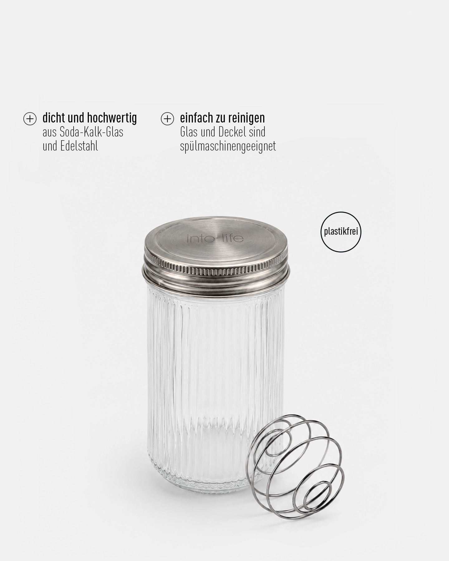Proteinshaker aus Glas